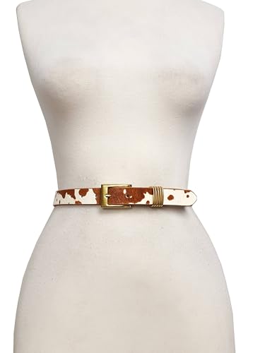 Genuine Cow hair leather belt with multi loops design2