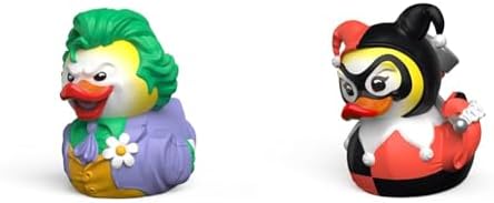 TUBBZ Mini Edition Bundle: DC Comics – The Joker & Harley Quinn Cosplaying Rubber Duck Vinyl Figures – Official Collectible Set image 2