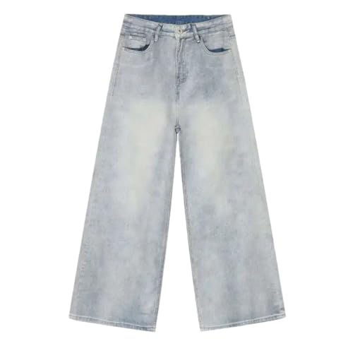 Men's Washed Jeans Korean Worn Out Gradient Color Denim