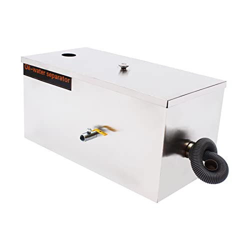 Bac a Graisse Filtration en Cinq Étapes Bac a Graisse Sous Evier Intercepteur Graisse pour Filtration Déchets Alimentaires et Séparation L'huile et L'eau, pour Restaurants, Cantines Publiques