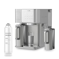 Philips Water Umkehrosmose-Wasserstation, sofortiges heißes und kaltes Wasser, integrierter Eismacher, UV-C, Remineralisierung, TDS-Monitor, 6-Liter-Tank, 1 Jahr Filterlebensdauer