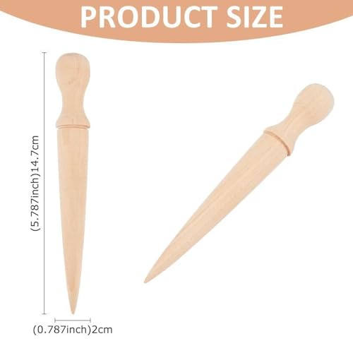Herramienta de jardín Sow Dibbler de madera para bulbos y semillas miniatura 3