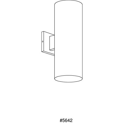 Image of Progress Lighting 6-Inch Cylinder Outdoor Wall Sconce, 2-Light Modern Wall Mount Up and Down Lights, Interior and Exterior Lighting for Home or Porch, Aluminum Construction, Antique Bronze (P5642-20)