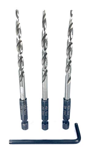 Ftg Usa Replacement Tapered Countersink Drill Bit Set 3 Pc (#10) 3/16" Countersink Bit Same Size Bit Replacement Only, Countersink Replacement Drill Bit Ftg Maximum Torque Wood Bits Secured With Pin #TOP5