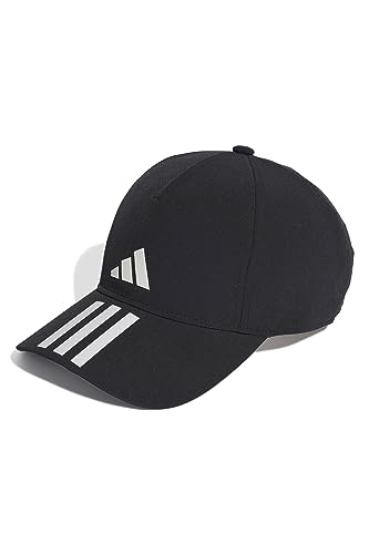adidas Unisex adulto 3-Stripes AEROREADY Running Training Baseball Cap, Black / White / White, Talla única