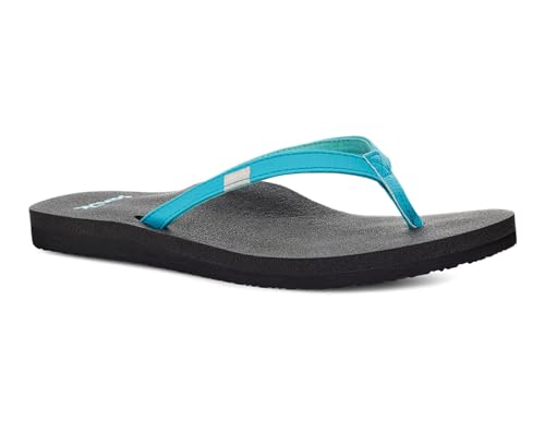 Image of Sanuk Yoga Joy Womens Flip Flops | Yoga Mat Footbed | Sandals for Women | Womens Yoga Sandals | Women's Beach Sandals