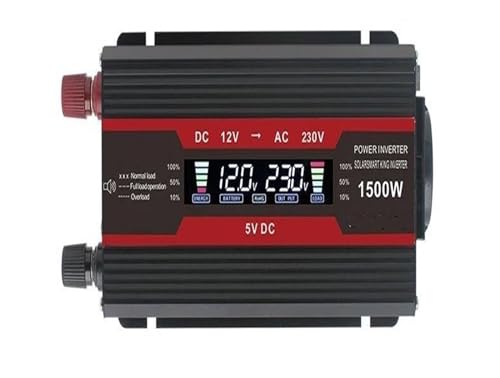 Convertisseur tension 12V 220V pour camping-car et voyage en voiture avec transformateur 1500W