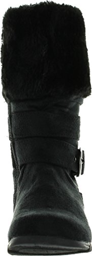 Rosegirl Diamond New Girls Slouch Comf Tall Midcalf Suede Winter Boots Shoes,Black C01,113