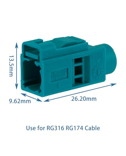 10 conectores Fakra Z hembra para cable coaxial miniatura 6
