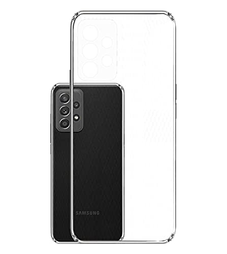 Image of Soft Flexible Silicone Back Cover Compatible with Samsung Galaxy A52 / A52s, Transparent Case