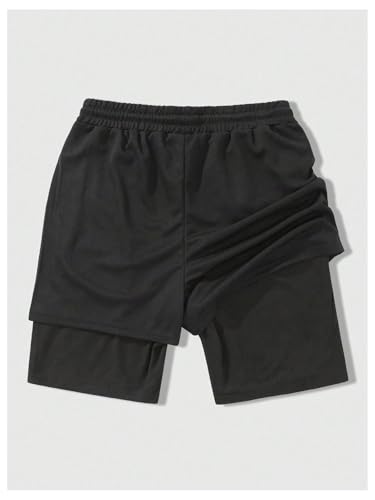 Men's Graphic Shorts with Liner Cross Print Drawstring 2 in 1 Gym Track Bottoms2