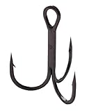 Gamakatsu Treble Hook Round Bend Tackle, Size: (12 Pack) NS Black, 6
