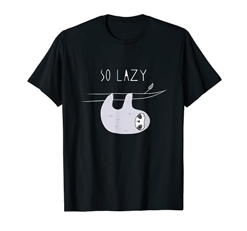 Funny So Lazy Minimalistic Sloth Lover Camiseta
