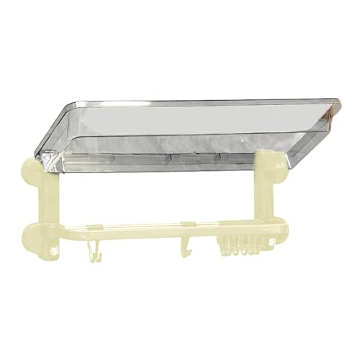 多機能シャワールーム主催者の壁に取り付けられた折りたたみ式シェルフタオルホルダー用衣服バスエッセンシャル折りたたみ式シャワー棚