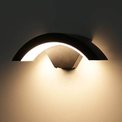Image of Kawell 18W Creative LED Wall Light Outdoor Modern Sconce Hardwired Waterproof Porch Light Wall Mount for Hallway Balcony Garage Garden, Warm White