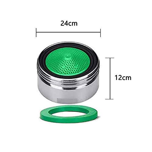 M18/M18,5/M20/M22/M24/M28 Strahlregler Mischdüse Luftsprudler, 2-teiliges Set Wasserhahn Bubbler, Mischpatrone Armaturensieb, Honeycomb verchromt - Außengewinde (M24)