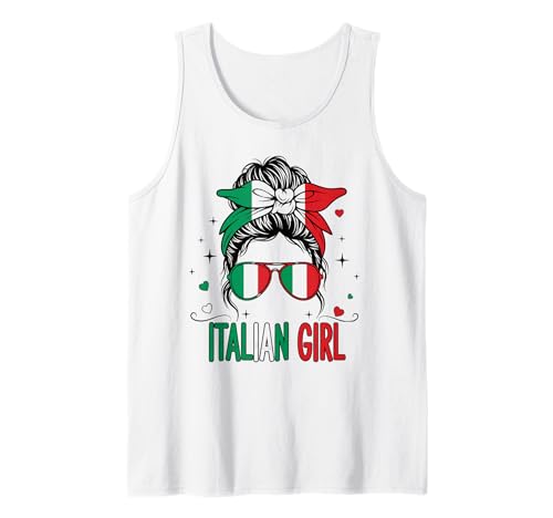 Italian Girl Italy Girls Italia Women Italian Flag Tank Top