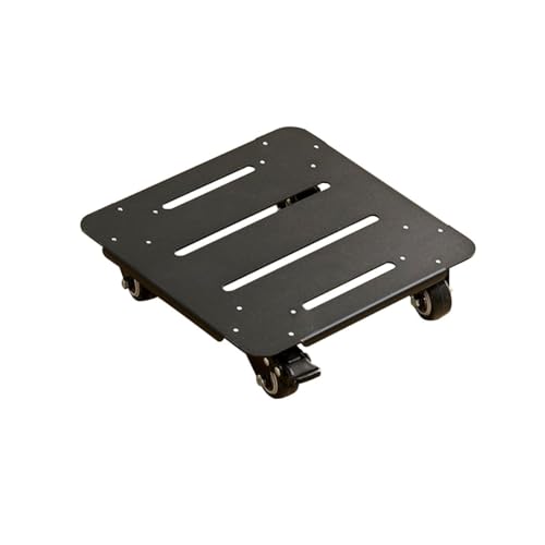 Carrito de flores resistente con frenos rodantes para interiores y exteriores, soporte móvil para el hogar y el jardín, carrito de flores negro (25 x 25 cm)