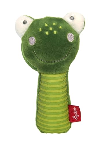 SIGIKID 42603 Greifling Frosch mit Spiegel Red Stars Mädchen und Jungen Babyspielzeug empfohlen ab 3 Monaten grün