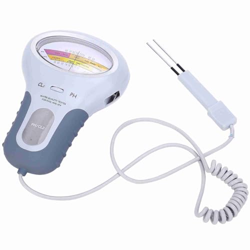 Probador de pH Portátil, PC-102B 2 en 1 medidor de Nivel de pH y Cl₂ Monitor de medición de Calidad de Agua para Piscina Agua de SPA manantial de Agua