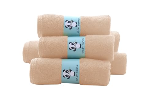 image for HIPHOP PANDA Baby Washcloths, Rayon Made from Bamboo - 2 Layer Ultra S