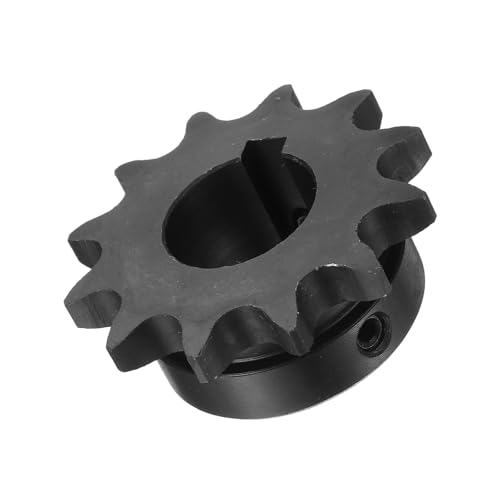 Image of uxcell #40 Chain Roller Sprocket B Type, 7 /8 inch Bore 12 Tooth Single Strand Chain Sprocket, Carbon Steel, Keyway with Set Screws