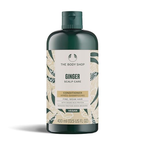 The Body Shop Ginger Scalp Care Conditioner (1x 400ml) Conditioner for Dry Flaky Scalp Helps Seal Hair Strands & Reduce Friction Use After Shampoo Vegan Haircare