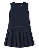Gymboree Girls and Toddler Sleeveless Twill Pleated Jumper Dress, Navy Slate, 7