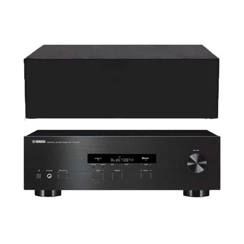 Stereo Receiver Dust Cover Compatible with Yamaha R-S202BL/R-N303BL/RX-V385/RX-V685 Stereo Receiver(Water Resistant Protector Sleeve- 18 x 14.6 x 5.7Inch,Black)
