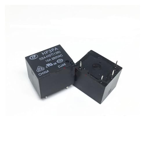 Relais de puissance HF3FA-012-HST 12VDC noir à 4 broches 10A pour circuit imprimé