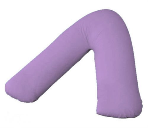 Amigozone Lilac Plain Polycotton Back & Neck Support V Shaped Pillowcase Orthopedic/Pregnency/Nursing Pillow Case (Lilac)