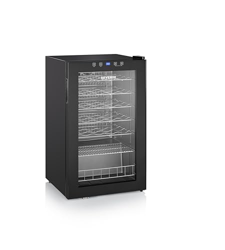 SEVERIN Cave à vin, Long. 48 cm/Haut. 85 cm, 95 litres soit 33 bouteilles de 75 cl, Maintien de...