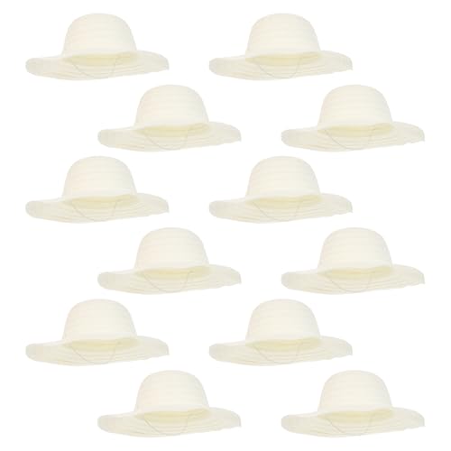 Chapeau de paille de ninja beige lot de 12 chapeaux de cowboy pour enfants