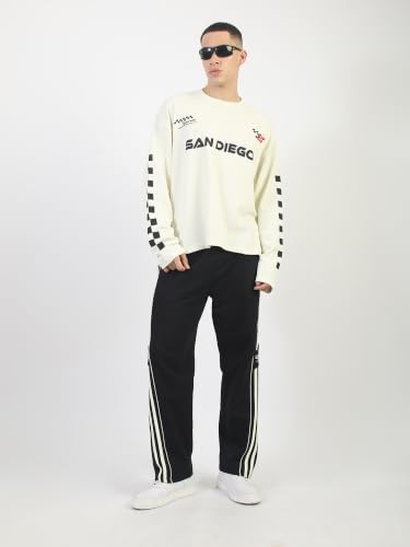 Maniac Store Maniac Mens San Diego Cream & Black Waffle T-Shirt - Image 7