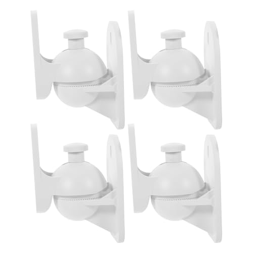 Support mural pour haut-parleurs satellite fixation enceinte blanche 4 pièces