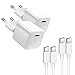 Produktbild USB C Ladegerät 20W, Hosanwell 2-Pack PD 3.0 Typ C Schnellladegerät (mit 2 Typ C auf C Schnellladekabel), Mini Netzteil Stecker Power Adapter für iPhone 12 11 Pro Max X XS XR 8 Samsung S20 S10 S9 S8