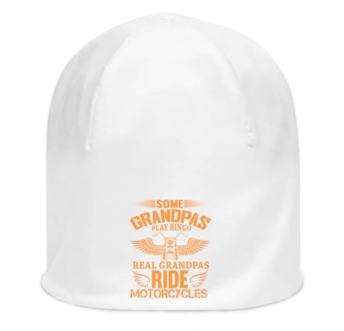 Bonnet grand-père moto en coton blanc, le cadeau idéal pour motard authentique