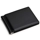 USL Black Leather Men's Money Clip (15525)
