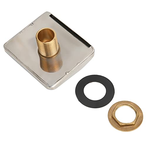 Boquilla de bandeja de cascada G1/2, rosca macho de acero inoxidable, para bañera, relleno de pared, boquilla grande, salida de agua, fácil de limpiar, material premium para spa y baño