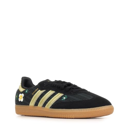 Image of adidas Samba Og W Women's 3 Gold Stripes Floral Limt EDI Trainers (Black Gold, US 6.5)