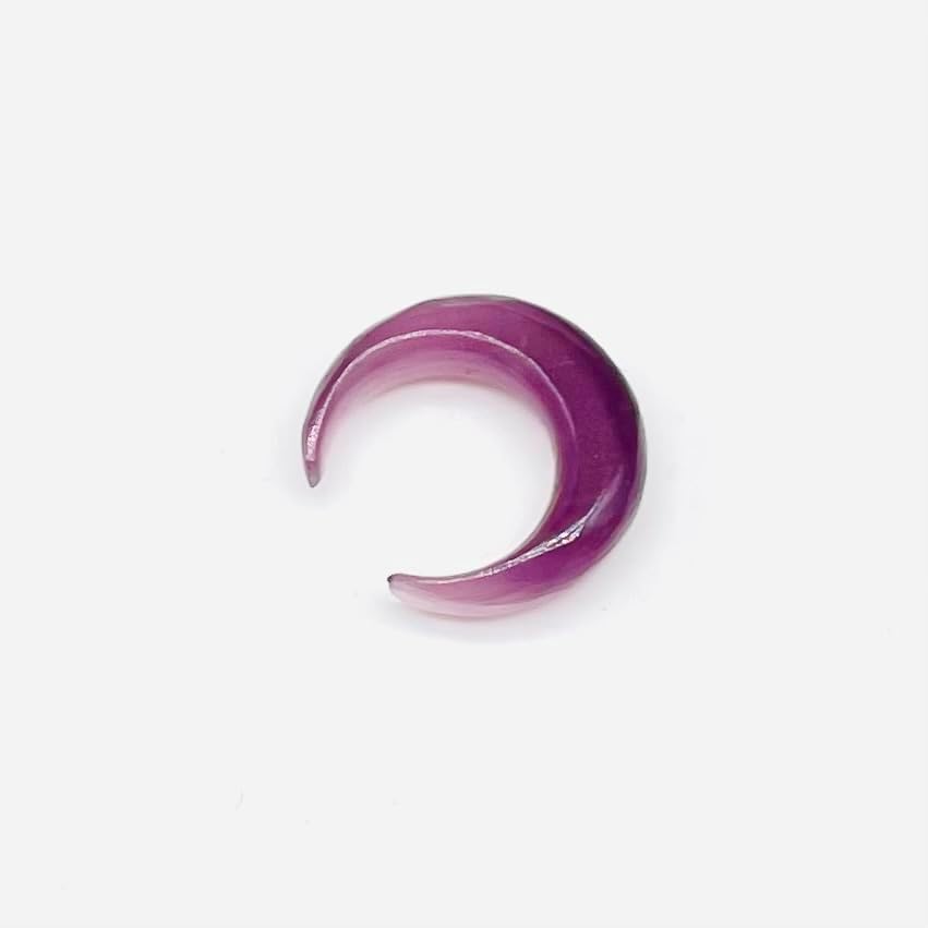 Uni Craft Purple Cat's Eye Stone Hand Crafted Nose Piercing Naga Body Jewelry Septum Pincher Gauges Size 12g (2mm) to 0000g (12mm) Customized Size & Wholesale Also Available