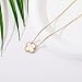 AIPPK Clover Pendant Necklace for Women 18K Gold Plated Van Cleef Four Leaf Clover Necklaces Lucky Simple Jewelry Gifts for Women (White)