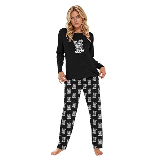 Pyjama vache femme manches longues WWricotta en coton doux pour la nuit