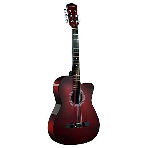 Loivrn Mini guitare acoustique 3/4 à cordes pour débutants 96 cm (coloris : marron) - Les Beatles, Paul McCartney, John Lennon, RIngo Starr, George Harrison Loivrn Mini guitare acoustique 3/4 à cordes pour débutants 96 cm (coloris : marron)