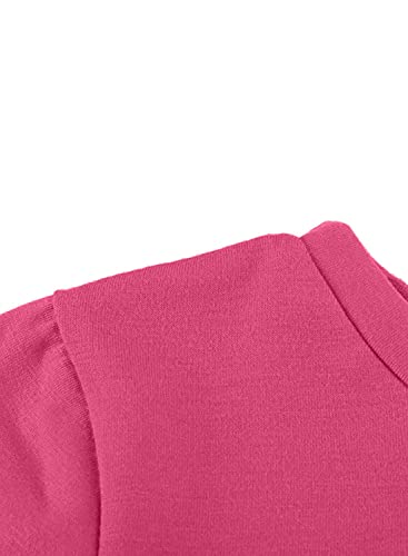 Image of Girls Casual Long Sleeve Color Block Pullover Top Stripe Button Crewneck Loose Tunic T-Shirts Blouse Size 4-13 Year