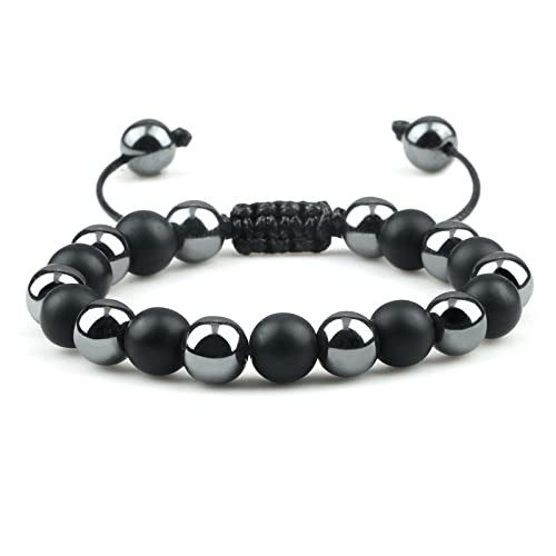 Bracelet oeil de tigre naturel 8mm tressé main pour homme et femme