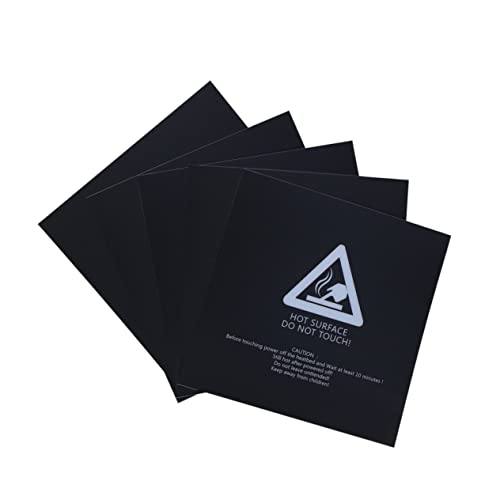5 Pcs 3d Printer Plate for Heatbed, 220x220mm Black