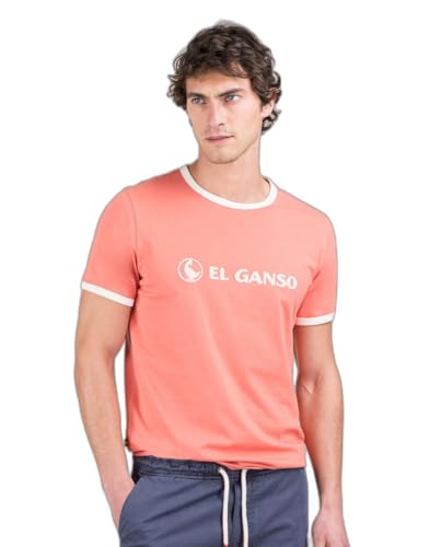 El Ganso Camiseta Cuello Caja Bordado Coral