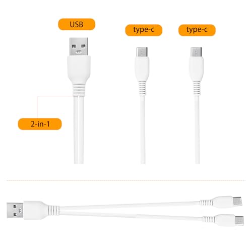 Charger for Momcozy M5 Breast Pump, USB Charging Cable, for M5, M6, M9, S9 Pro and S12 Pro Hands-Free Breast Pump 3.2ft (White)