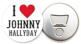 photos johnny hallyday mort Envoi rapide et soigné Décapsuleur aimanté réfrigérateur i love johnny halliday chanteur musique 58mm handmade cadeau ouvre bouteille